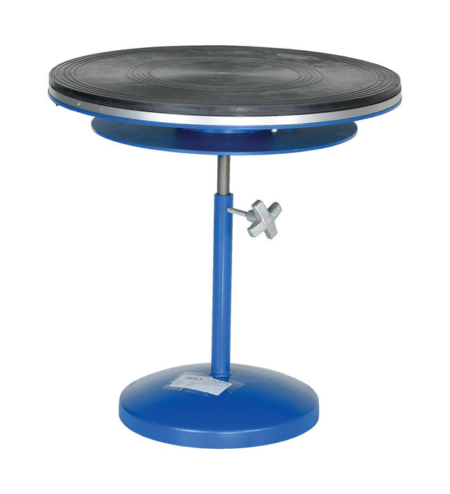 Vestil TT-N-24-DPED Steel Turntable 24 in. Diameter Manual 24-35 in. Height Adjustment 300 lb. Capacity Blue