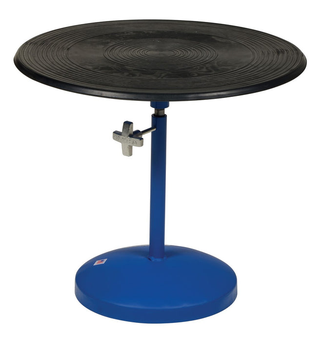 Vestil TT-N-24-PED Steel Turntable 24 in. Diameter Manual 21-32 in. Height Adjustment 300 lb. Capacity Blue
