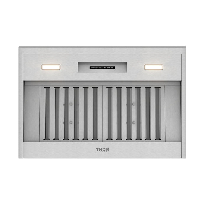 THOR Kitchen 36-Inch 600 CFM Convertible Under Cabinet Range Hood, 18-Inch Tall, in Stainless Steel (TUCH3618)