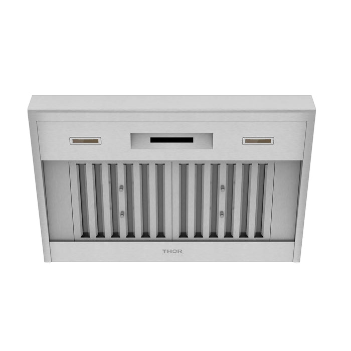 THOR Kitchen 36-Inch 600 CFM Convertible Under Cabinet Range Hood, 18-Inch Tall, in Stainless Steel (TUCH3618)