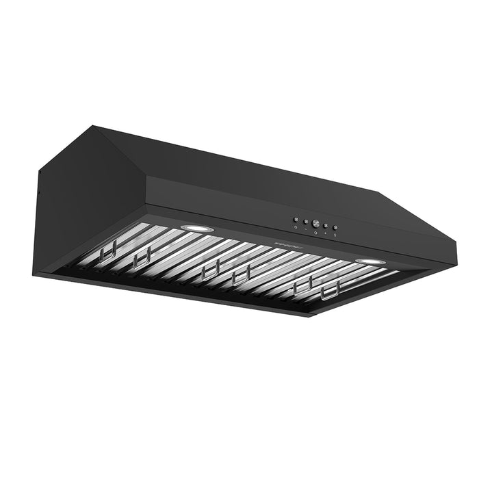 Thor Kitchen 30-Inch Black Under Cabinet Range Hood (TUH3048B) – left side