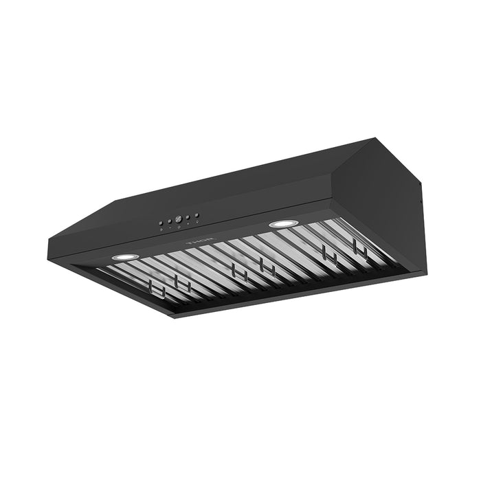 Thor Kitchen 30-Inch Black Under Cabinet Range Hood (TUH3048B) – right side