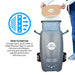 18V Battery Powered Backpack Vacuum 6L for Janitorial Cleaning - specifications diagram