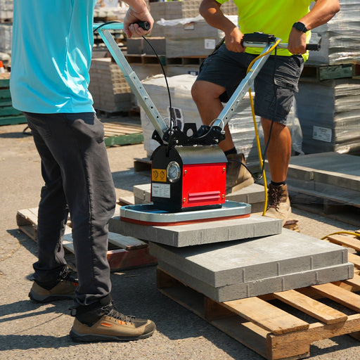 Tomahawk 440 lb Electric Paver Slab Vacuum Lifter 1200W for Hardscaping, Concrete, and Stone... Plate Compactor - Side View