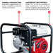 Tomahawk Power 2 Inch Trash Water Pump 164 GPM 3.5HP GX120 powered by Honda Portable Utility - Product Image 6