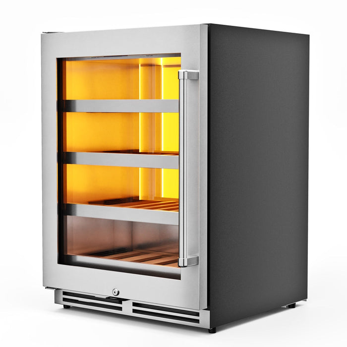 Thor Kitchen 24-Inch Wine Cooler with Backlight in Stainless Steel - Left Hinge (TWC24UL-LH) Thor Kitchen