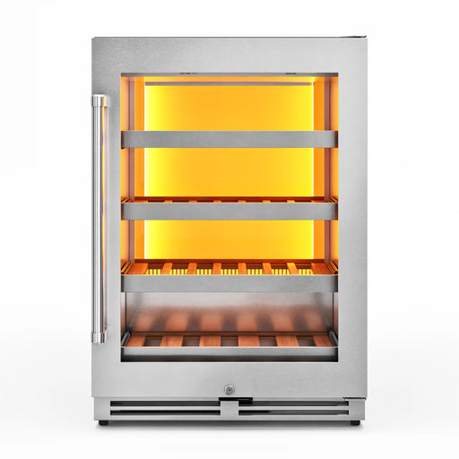 Thor Kitchen 24-Inch Wine Cooler with Backlight in Stainless Steel - Right Hinge (TWC24UL) Thor Kitchen