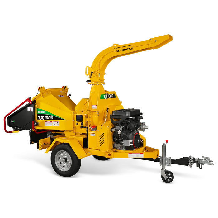 35hp 1000cc ZONSEN E-Start 8 inch Gas Powered Commerical Wood Chipper with Intelligent Hydraulic Feeding System ,  CROBA TX1000
