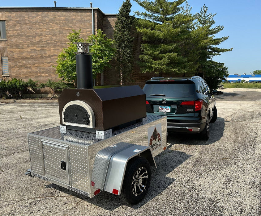 Chicago Brick Oven 750 Tailgater | Wood Fired Pizza Oven Trailer | 38" X 28" cooking surface | 2-3 - 10" pizzas at a time | 50-60 pizzas an hour