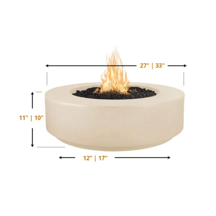 StarFire Designs 42" Occasional Height Florence GFRC Concrete Round Natural Gas Fire Pit