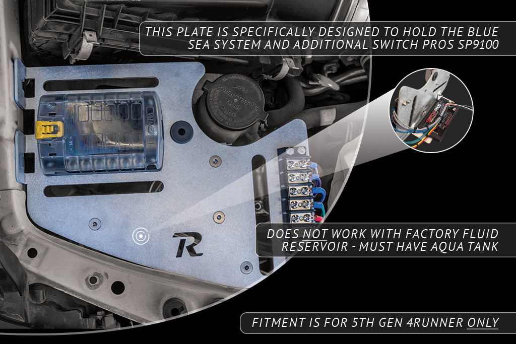 Rago 2010-2024 Toyota The Surge Auxiliary Under-Hood Power Station for 5th Gen 4Runner – dimensions diagram, image 5 of 11