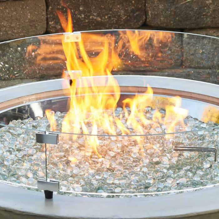 The Outdoor Greatroom 20" Round Glass Wind Guard Fire Pit - Detail View