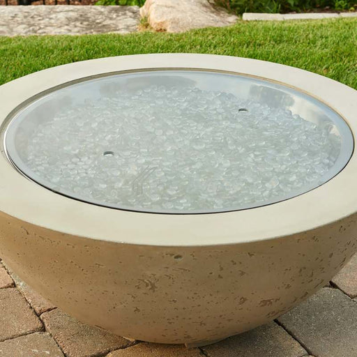 The Outdoor Greatroom 30" Round Glass Burner Cover Fire Pit - Side View