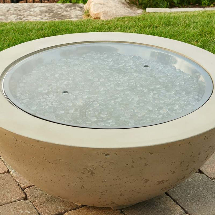The Outdoor Greatroom 30" Round Glass Burner Cover Fire Pit - Side View