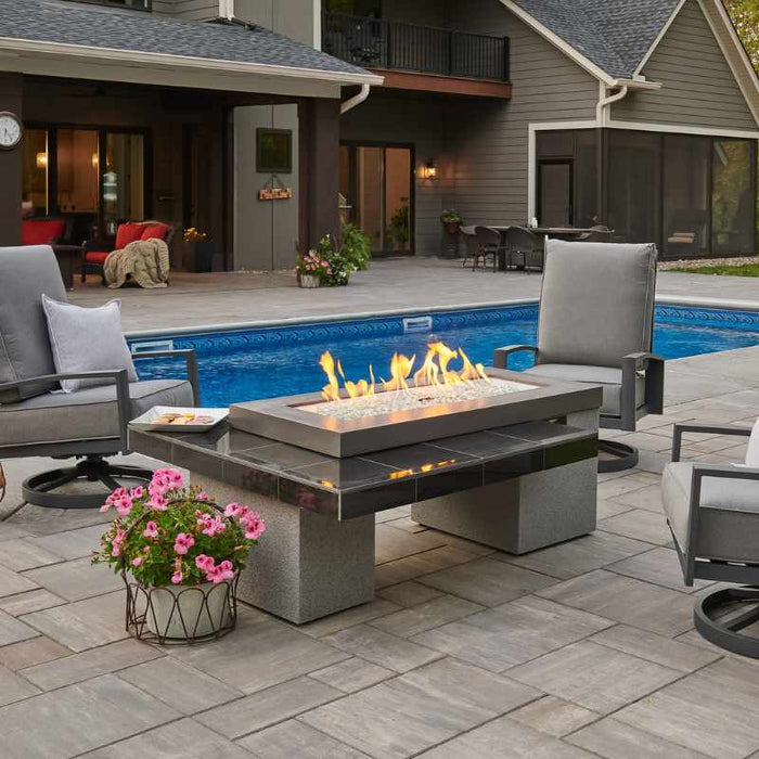 The Outdoor Greatroom Uptown Linear Gas Fire Pit Table | UPT-1242