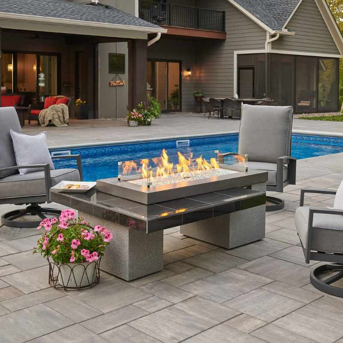 The Outdoor Greatroom Uptown Linear Gas Fire Pit Table | UPT-1242