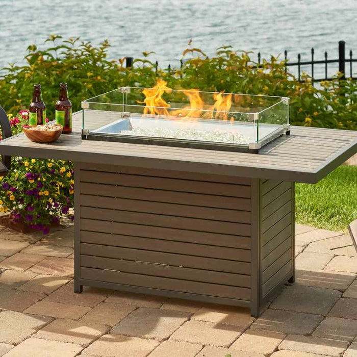 The Outdoor Greatroom Brooks Rectangular Gas Fire Pit Table | BRK-1224-19-K