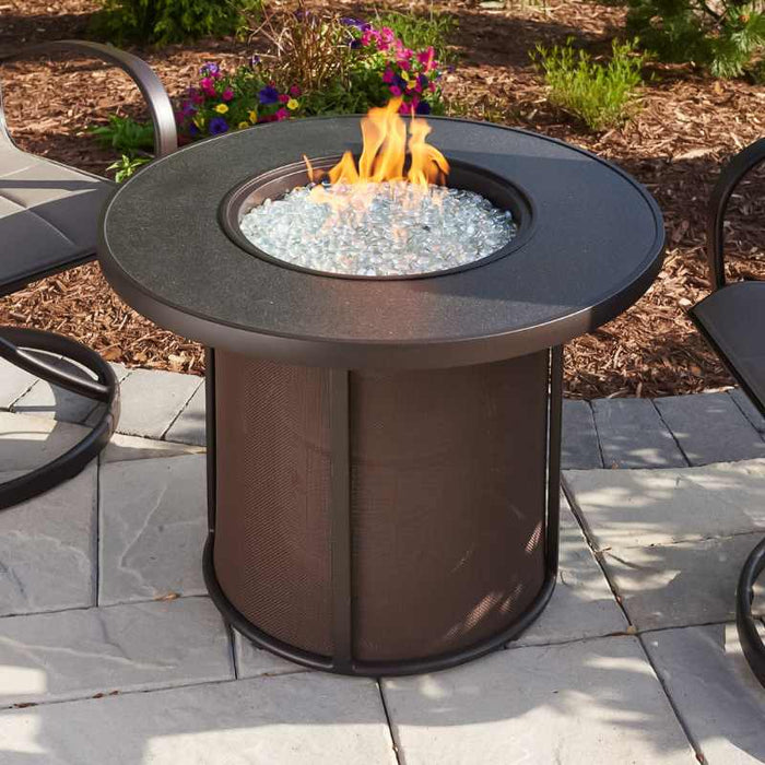 The Outdoor Greatroom Stonefire Round Gas Fire Pit Table | SF-32