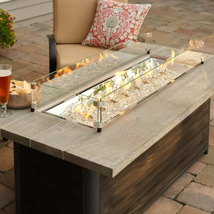 The Outdoor Greatroom Cedar Ridge Linear Gas Fire Pit Table | CR-1242-K