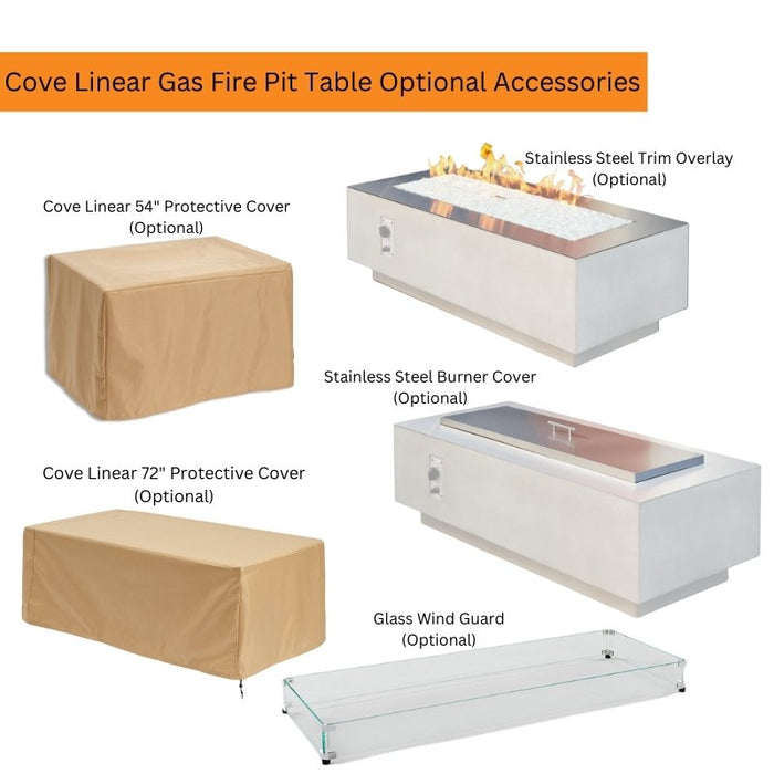 The Outdoor Greatroom Cove Linear Gas Fire Pit Table