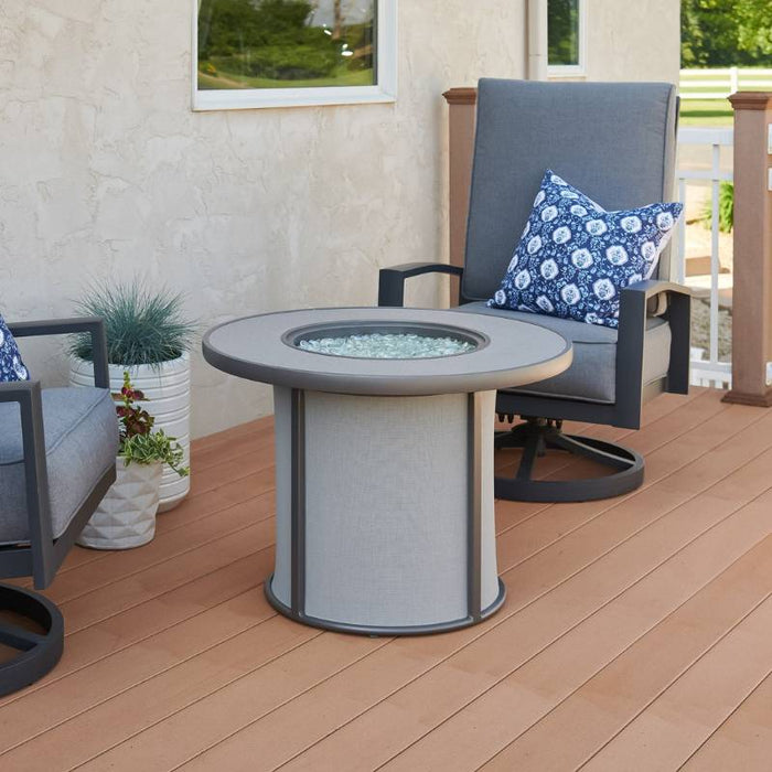 The Outdoor Greatroom Stonefire Round Gas Fire Pit Table | SF-32