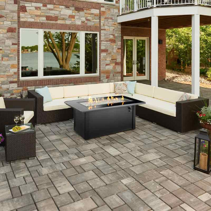 The Outdoor Greatroom Monte Carlo Linear Gas Fire Pit Table | MCR-1242