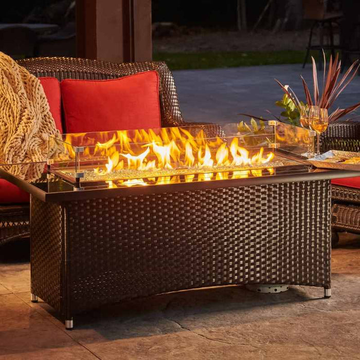 The Outdoor Greatroom Montego Linear Gas Fire Pit Table | MG-1242