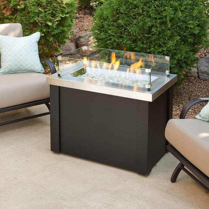 The Outdoor Greatroom Providence Rectangular Gas Fire Pit Table | PROV-1224-SS