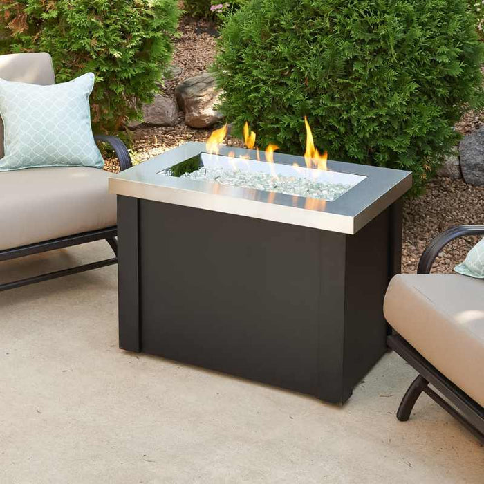 The Outdoor Greatroom Providence Rectangular Gas Fire Pit Table | PROV-1224-SS