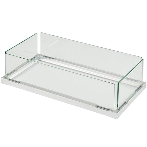 The Outdoor Greatroom Rectangular Folding Glass Wind Guard Fire Pit