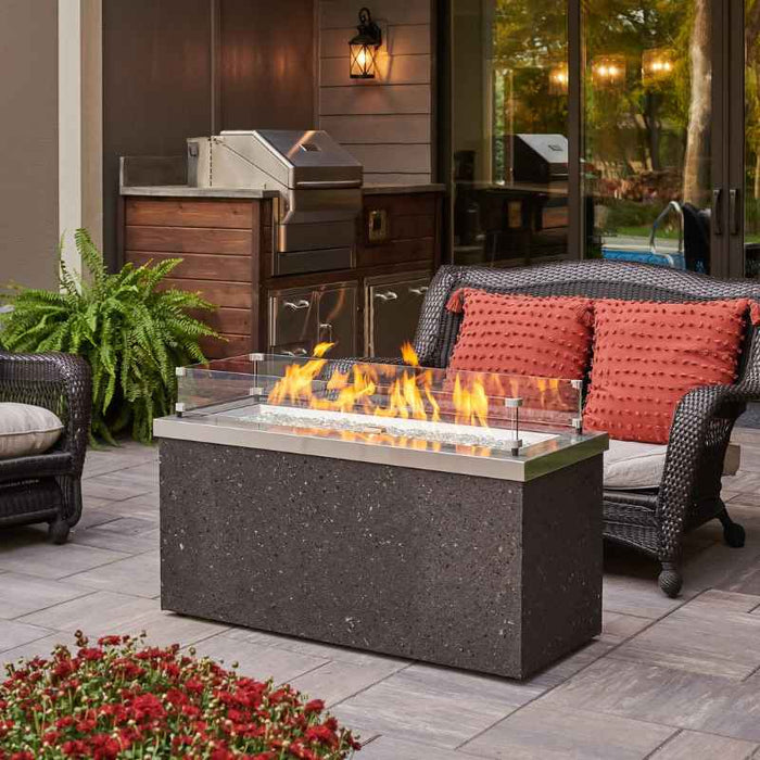 The Outdoor Greatroom Key Largo Linear Gas Fire Pit Table | KL-1242
