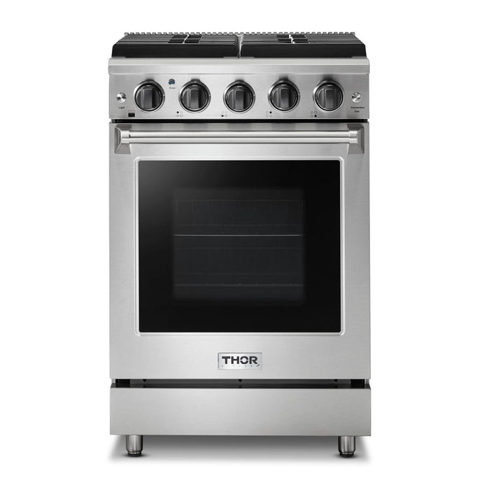 Thor Kitchen 24 in. Professional Propane Gas Range in Stainless Steel, LRG2401ULP Thor Kitchen