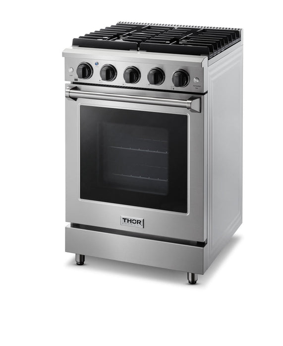 Thor Kitchen 24 in. Professional Propane Gas Range in Stainless Steel, LRG2401ULP Thor Kitchen