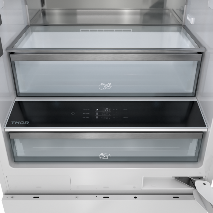 Thor Kitchen 30 Inch Built-In Bottom Freezer Refrigerator in Panel Ready XRF3016BBP Thor Kitchen