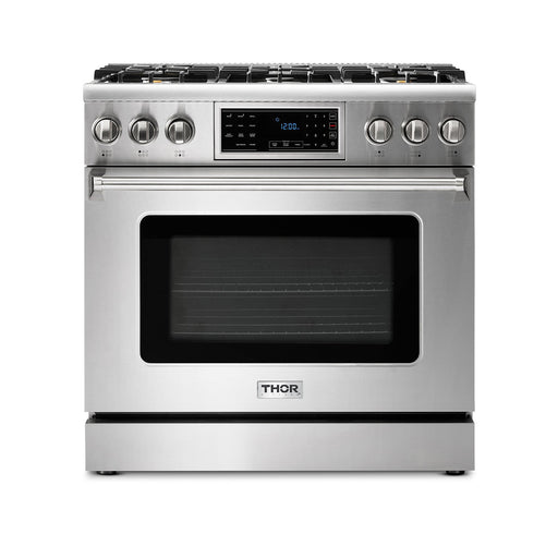 Thor Kitchen 36" Air Fry and Self-Clean Professional Propane Gas Range, TRG3601LP Thor Kitchen