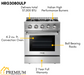 Thor Kitchen 30 in. 4.2 cu. ft. Professional Propane Gas Range in Stainless Steel, HRG3080ULP Thor Kitchen