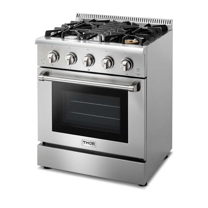 Thor Kitchen 30 in. 4.2 cu. ft. Professional Propane Gas Range in Stainless Steel, HRG3080ULP Thor Kitchen