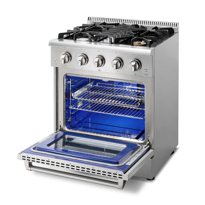 Thor Kitchen 30 in. 4.2 cu. ft. Professional Propane Gas Range in Stainless Steel, HRG3080ULP Thor Kitchen