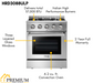 Thor Kitchen 30 in. Propane Gas Burner/Electric Oven Range in Stainless Steel, HRD3088ULP Thor Kitchen