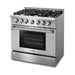 Thor Kitchen 36 in. 5.2 cu. ft. Professional Propane Gas Range in Stainless Steel, HRG3618ULP Thor Kitchen