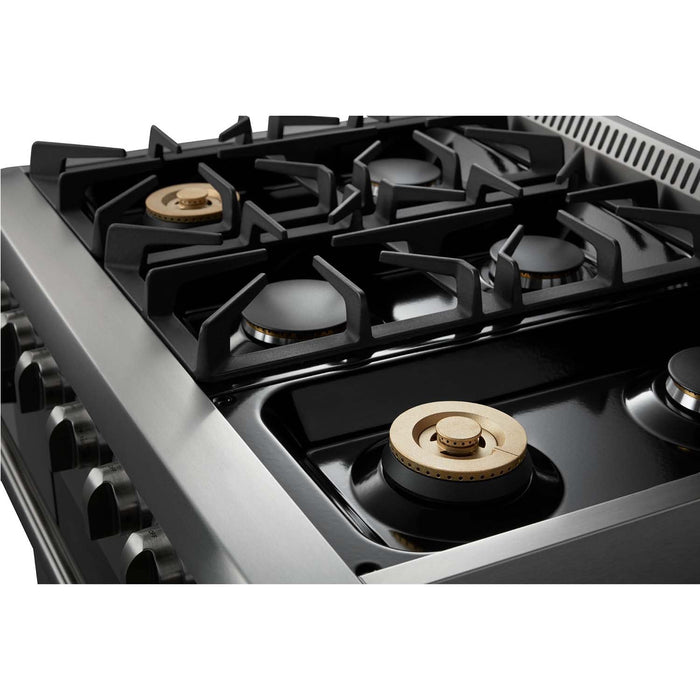 Thor Kitchen 36 in. 5.2 cu. ft. Professional Propane Gas Range in Stainless Steel, HRG3618ULP Thor Kitchen