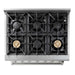 Thor Kitchen 36 in. 5.2 cu. ft. Professional Propane Gas Range in Stainless Steel, HRG3618ULP Thor Kitchen
