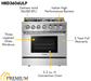 Thor Kitchen 36 in. Propane Gas Burner/Electric Oven Range in Stainless Steel, HRD3606ULP Thor Kitchen