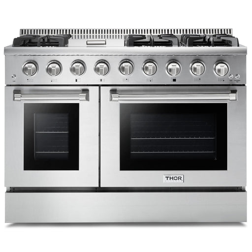 Thor Kitchen 48 in. 6.7 cu. ft. Professional Propane Gas Range in Stainless Steel, HRG4808ULP Thor Kitchen