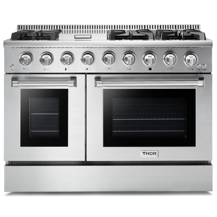 Thor Kitchen 48 in. 6.7 cu. ft. Professional Propane Gas Range in Stainless Steel, HRG4808ULP Thor Kitchen