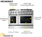 Thor Kitchen 48 in. 6.7 cu. ft. Professional Propane Gas Range in Stainless Steel, HRG4808ULP Thor Kitchen