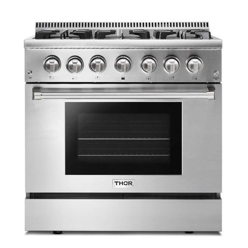 Thor Kitchen 36-Inch 5.2 cu. ft. Oven Dual Fuel Range in Stainless Steel (HRD3606U) Thor Kitchen
