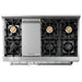 Thor Kitchen 48" Professional Gas Range With Double Oven HRG4808 Top Cooktop View
