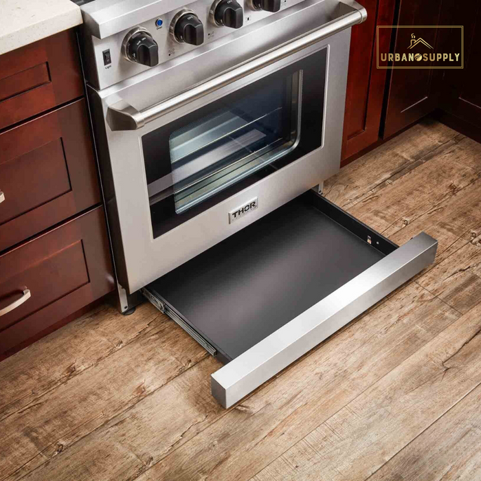 Thor Kitchen 36-Inch 6.0 Cu. Ft Single Oven Professional Gas Range in Stainless Steel (LRG3601U) Thor Kitchen