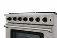 Thor Kitchen 36-Inch 6.0 Cu. Ft Single Oven Professional Gas Range in Stainless Steel (LRG3601U) Thor Kitchen